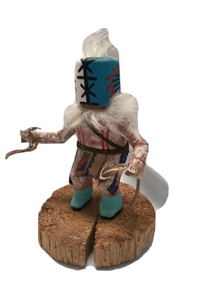 Vintage Primitive Hopi Aya oder Rassel Katchina Kachina Handarbeit signiert