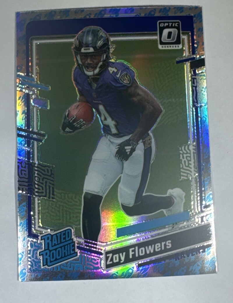 2023 Panini Donruss Optic - Rated Rookie Rocket Emoji Zay Flowers (RC) #210