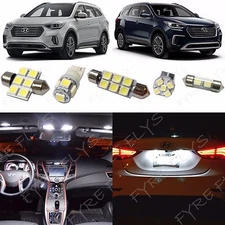 11x White LED interior + Reverse lights package kit for 2013-2020 Santa Fe YF2Z