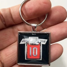 GM Chevrolet C10 Chevy Truck Chrome Badge Emblem Ornament Bowtie Keychain