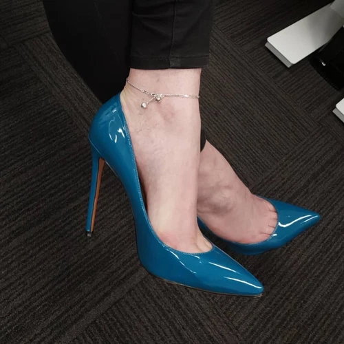 Sexy Damen-Stiletto-High-Heels spitz zulaufend Büro OL Arbeit eleganter Schuh Übergröße - Bild 37 von 50