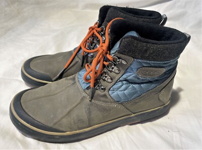 Keen Duck Boots Womens 9 Gray Elsa II Quilted 1019637 insulated Ankle Wide