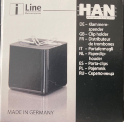 HAN Klammernspender i-Line Maße: 7 x 7 x 7 cm (B x H x T)  Edels Desing NEU/OVP