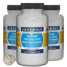 Sodium Thiosulfate Pentahydrate / 1.5 Lbs / 3 Bottles / 99 Reagent Grade Powder