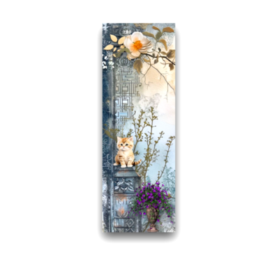 #ad Handmade Bookmark Tabby Cat On Pillar Unique Reader Bookmark Gift $3.25