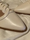 Women  10 chunky heels tee strap braided stacked  shoes ivory/bone New — photo 7