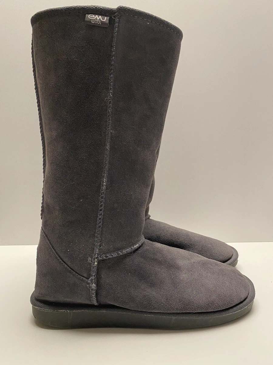 Grey top emu boots