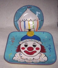 Frankoma  Pottery Child's CIRCUS  Plate and Bowl  ca 2000