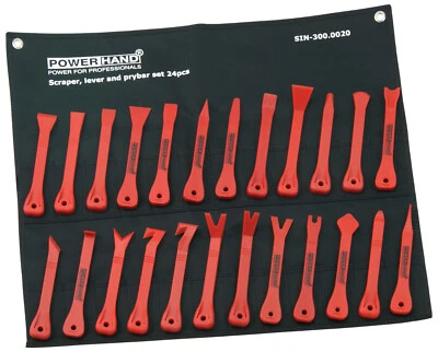 Powerhand SIN-300.0020 Nylon Hebel Schaber SET Innenverkleidung Demontage 24tlg. - Bild 1 von 4