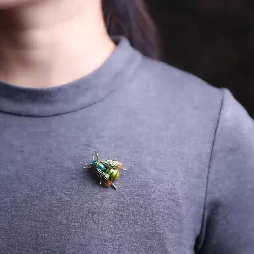 Fashion Enamel Bumble Bee Crystal Brooch Pin Costume Badge Womens Mens Jewellery - Picture 9 of 18