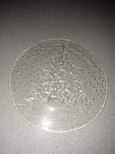 Vintage R.H. Macy Clear Glass 13” Round x 1/2" Ht Crystal Christmas Tree Platter