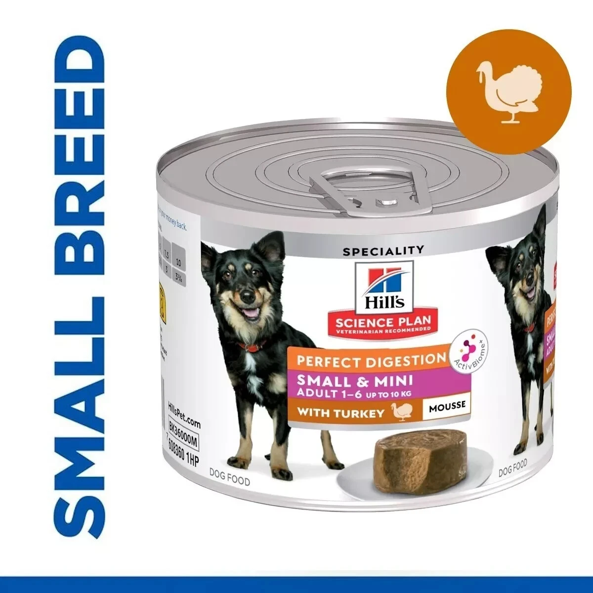 Hills Science Plan Perfect Digestion Small & Mini Adult Wet Dog Food (Turkey)