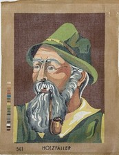 LUMBERJACK HOLZF LLER Needlepoint Canvas 11 3/4" x 16 1/2"