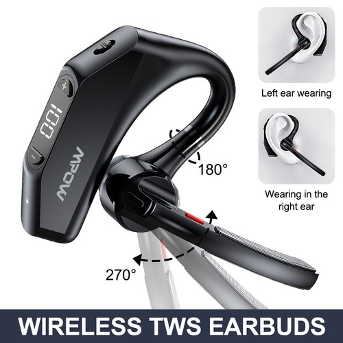 Mpow Bluetooth Headset Wireless Hands-Free Earphones For Driving/Business/Office - Picture 2 of 21