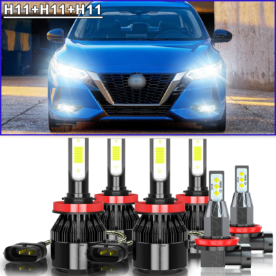 Para For Nissan Sentra 2013-2020 LED faro alto + luz baja + luz