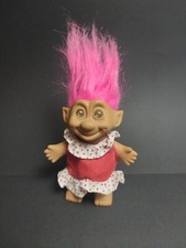 Troll | Zaubertroll | Figur | Pinke Haare | im Kleid | Vintage | Rarität | 