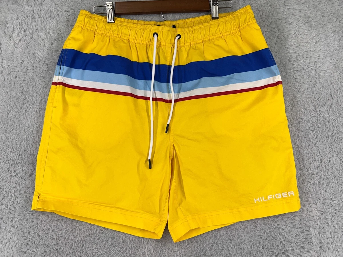 Tommy Hilfiger Swim Trunks Mens Extra Large Yellow Pockets Bathing Beach | eBay