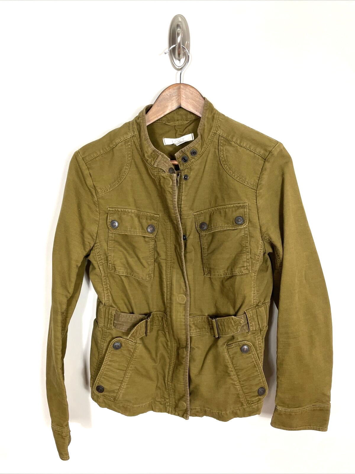 LOFT Green Utility Jacket,  Size 10 - image 1