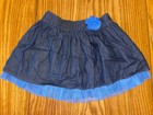 Girls Cherokee  Jean Skirt With Flower& Lace Ruffle- Size S 6/6X — photo 2