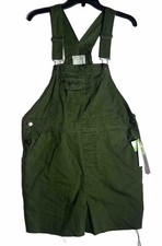 Tinseltown Juniors Bib Pocket Straight Neckline Cotton Shortalls
