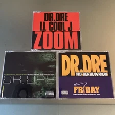 Dr Dre LL Cool J Snoop 3 IMPORT CD POSTER LOT: Zoom, Next Episode, Heads Ringin
