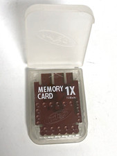 Intec PS1 Red Memory Card 15MB for PlayStation 1 PS-6101-A and Case