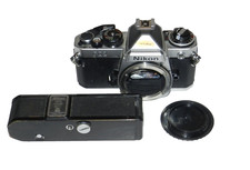 Nikon FE2 SLR Film Camera w/ Nikon Auto Winder AW-1 For Parts .Read
