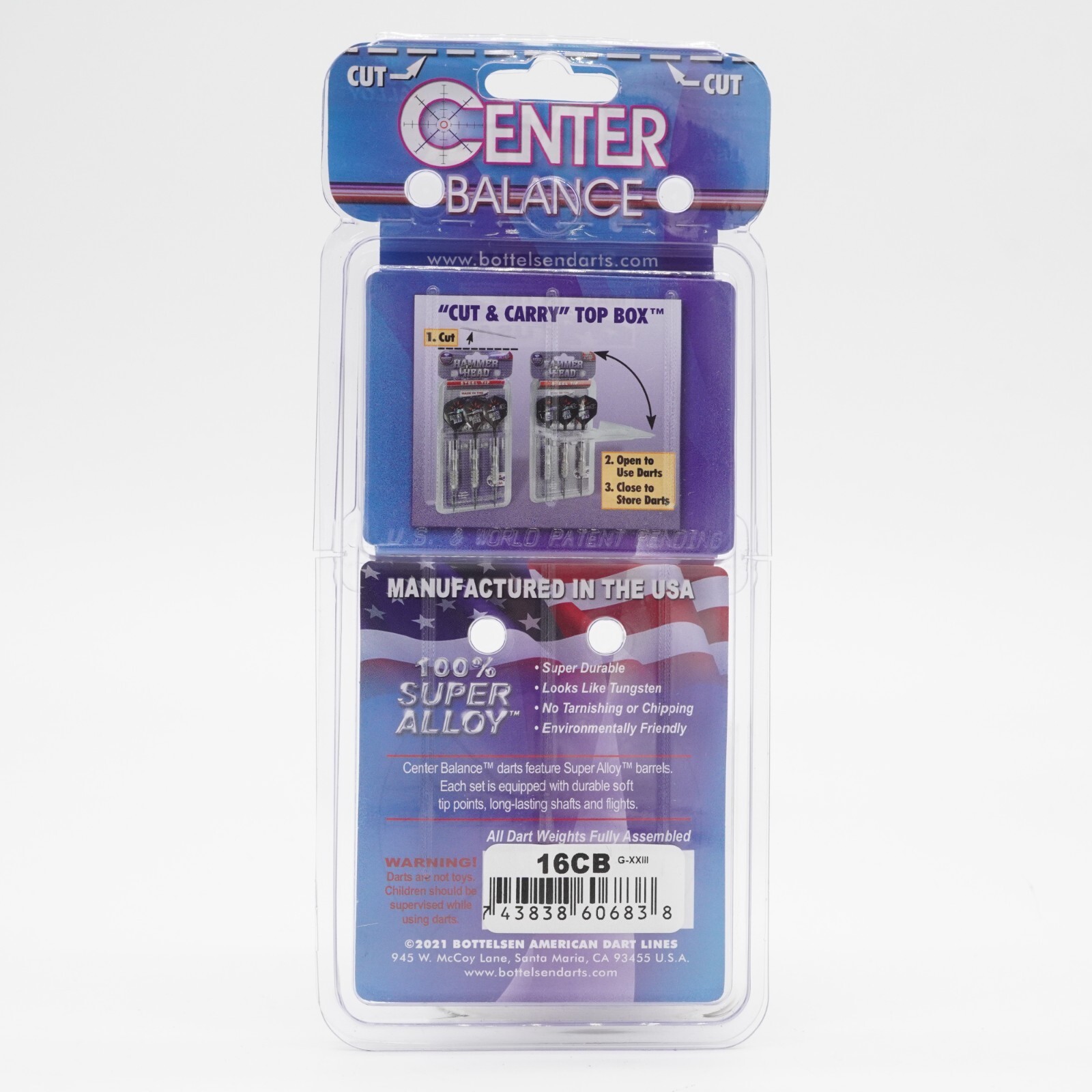 Bottelsen Center Balance Super Alloy Soft Tip Darts 16 Grams Black/Red/Silver