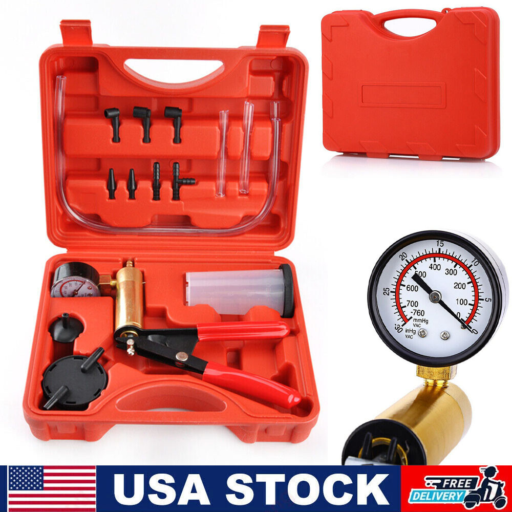 Manual Brake Bleeding Kit with Case for Car Brake Fluid Bleeding USA