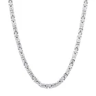 Sterling Silver 925 Heavy Byzantine Chain Necklace 20” 22” 24” 26” Men’s Ladies
