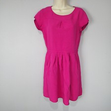 J.Crew Pink/purple Dress Women’s Size 0 cap slv pockets