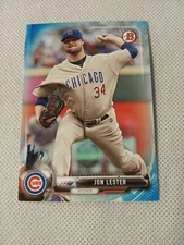 2017 JON LESTER BOWMAN BLUE BASEBALL CARD /150CHICAGO CUBS  #79 RED SOX