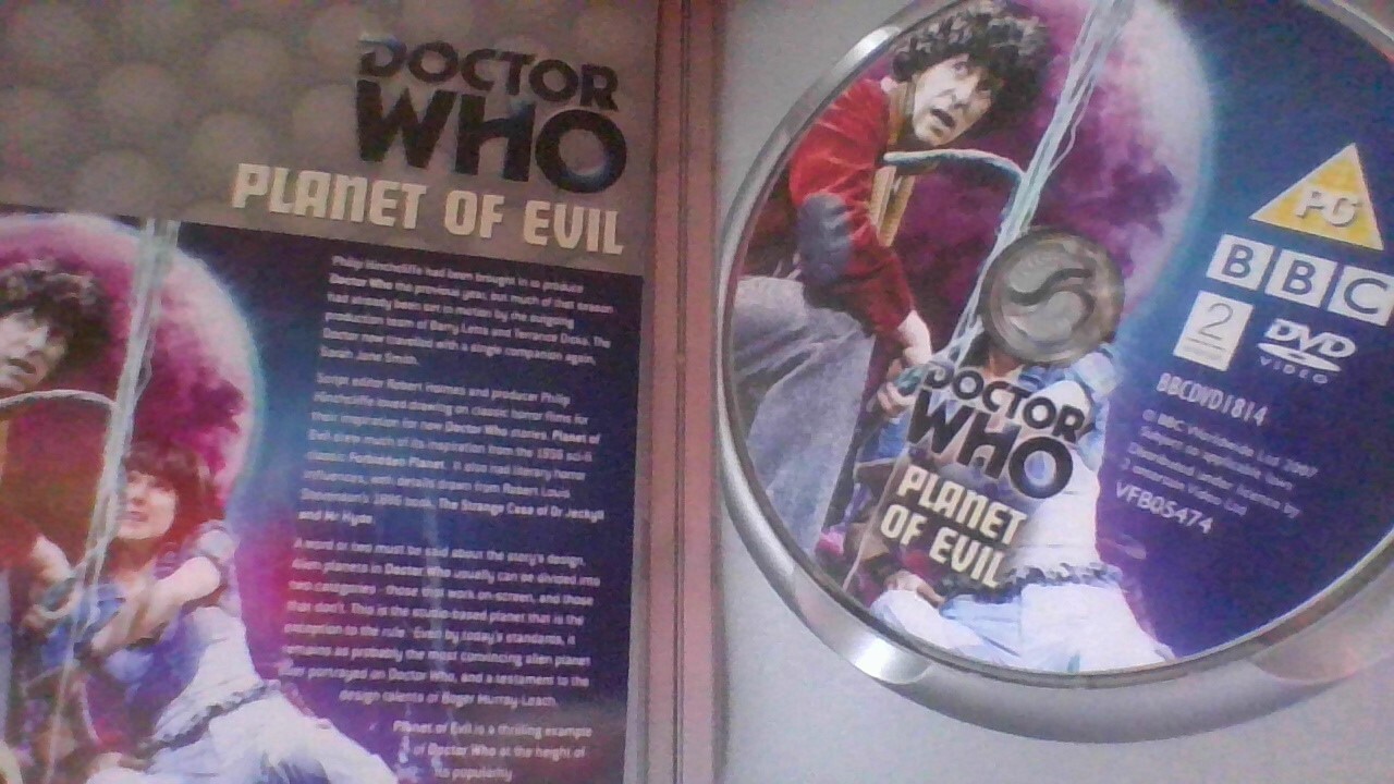 DOCTOR WHO - PLANET OF EVIL  DVD - Tom Baker Dr Who WITH RARE SILVER CASE BBC TV