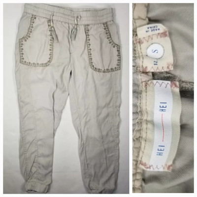 Anthropologie Hei Hei Jogger Pants Womens Small Studded  Tassel Relaxed Beachy 
