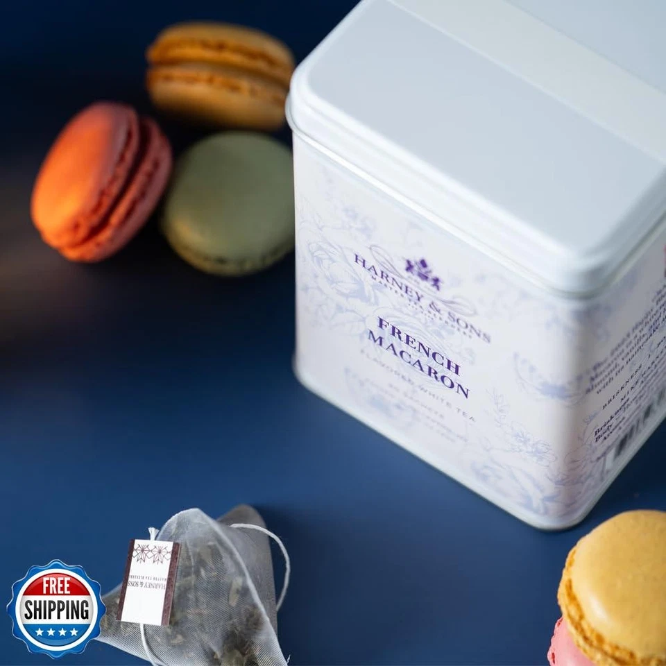 Harney and Sons French Macaron, White Tea, 20 sachet tin - Image 4 of 4