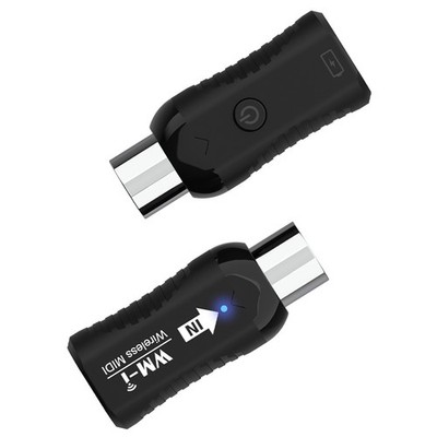 Wireless MIDI Adapter Rechargeable Transmitter Receiver 2.4GHz Ultra-Low