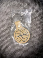 Vintage Pan Am Leather Keychain Pan Am Fly Drive World Very Rare HTF