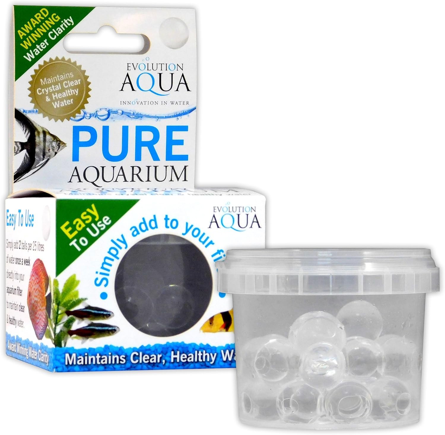 Evolution Aqua Pure Aquarium Balls 25 Clear Water Filter Fish Tank Treatment - Image 2