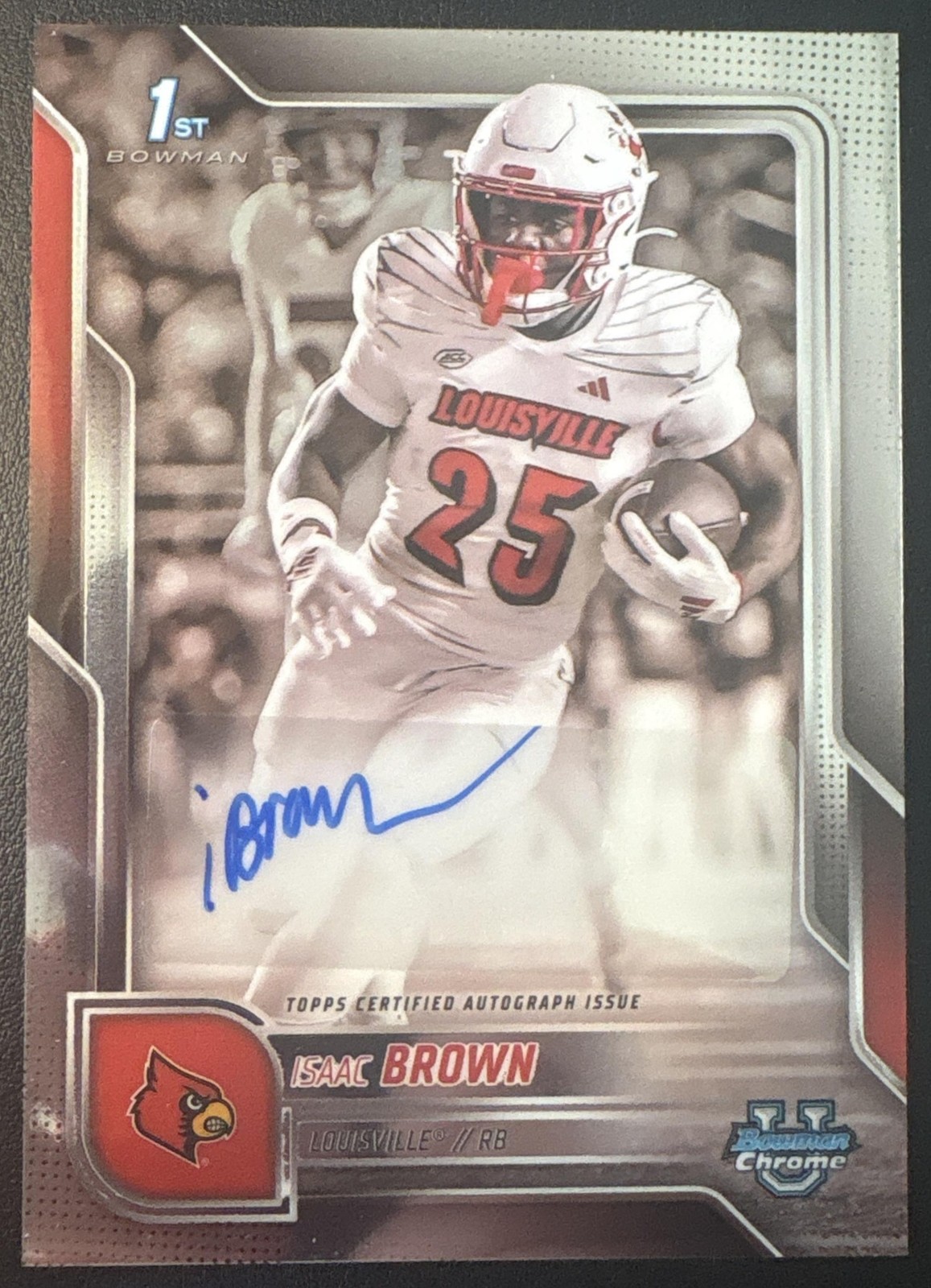 Isaac Brown 2025 Bowman Chrome University #BCA-IB Rookie Auto