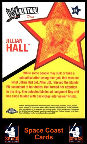 2007 Topps Chrome Heritage II WWE #68 Jillian Hall - Picture 2 of 2