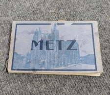 Antique postcard book of Metz and Nancy, France from 1940s