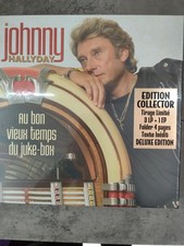 COFFRET COLLECTOR JOHNNY HALLYDAY 3 LP + 1 EP AU BON VIEUX TEMPS DU JUKE BOX