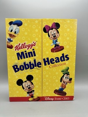 Kellogg's Mini Bobble Head 2003 Disney Collection 100% Complete In Storage Case