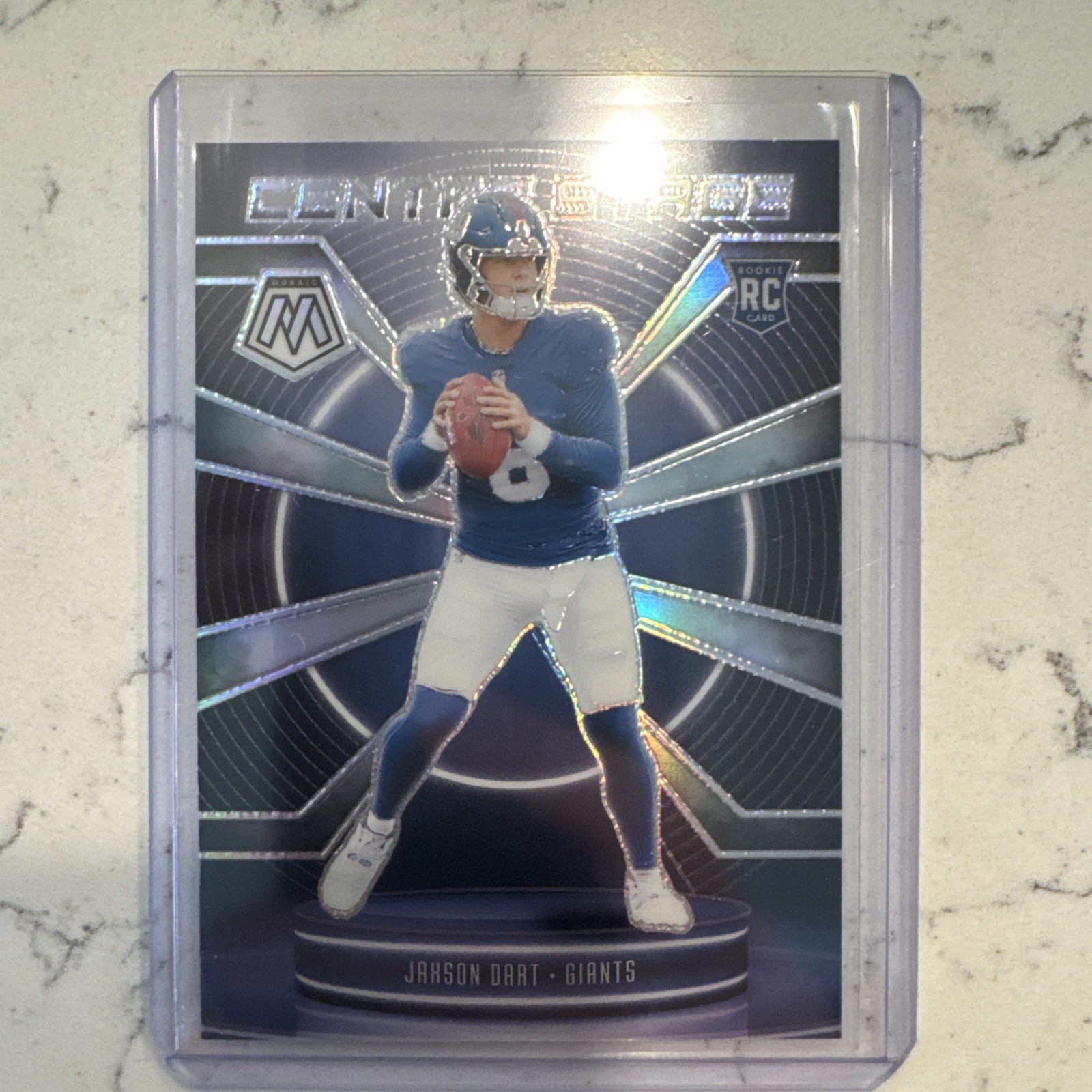 2025 Panini Mosaic - Center Stage Mosaic Jaxson Dart #7 Silver Prizm (RC)