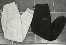 Conjunto de pantalones deportivos Puma negros y grises de lana para hombre medianos cómodos LEER