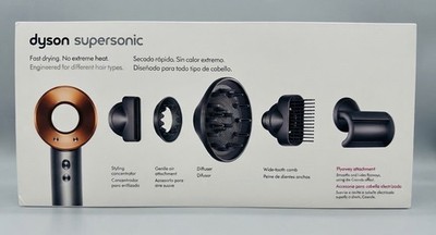 Dyson Supersonic Hair Dryer With 5 Attachments Nickel/Copper - NEW