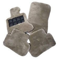Geuine Beige Sheepskin Floor Mat Rolls Royce Wraith Dawn Cullinan Ghost Phantom