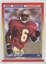 1990 Score 1990 Rookie LeRoy Butler #619 HOF 12jw
