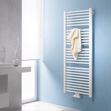Kermi Basic-50 gerade Badheizkörper Weiß 1770x35x749mm Anschluss mittig und