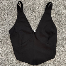Abercrombie Fitch Black Solid Corset Bustier Top Women s Size M Regular